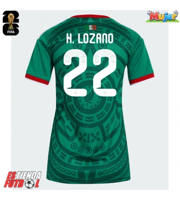 México Hirving Lozano #22 Primera Equipación Mujer Mundial 2026 Manga Corta